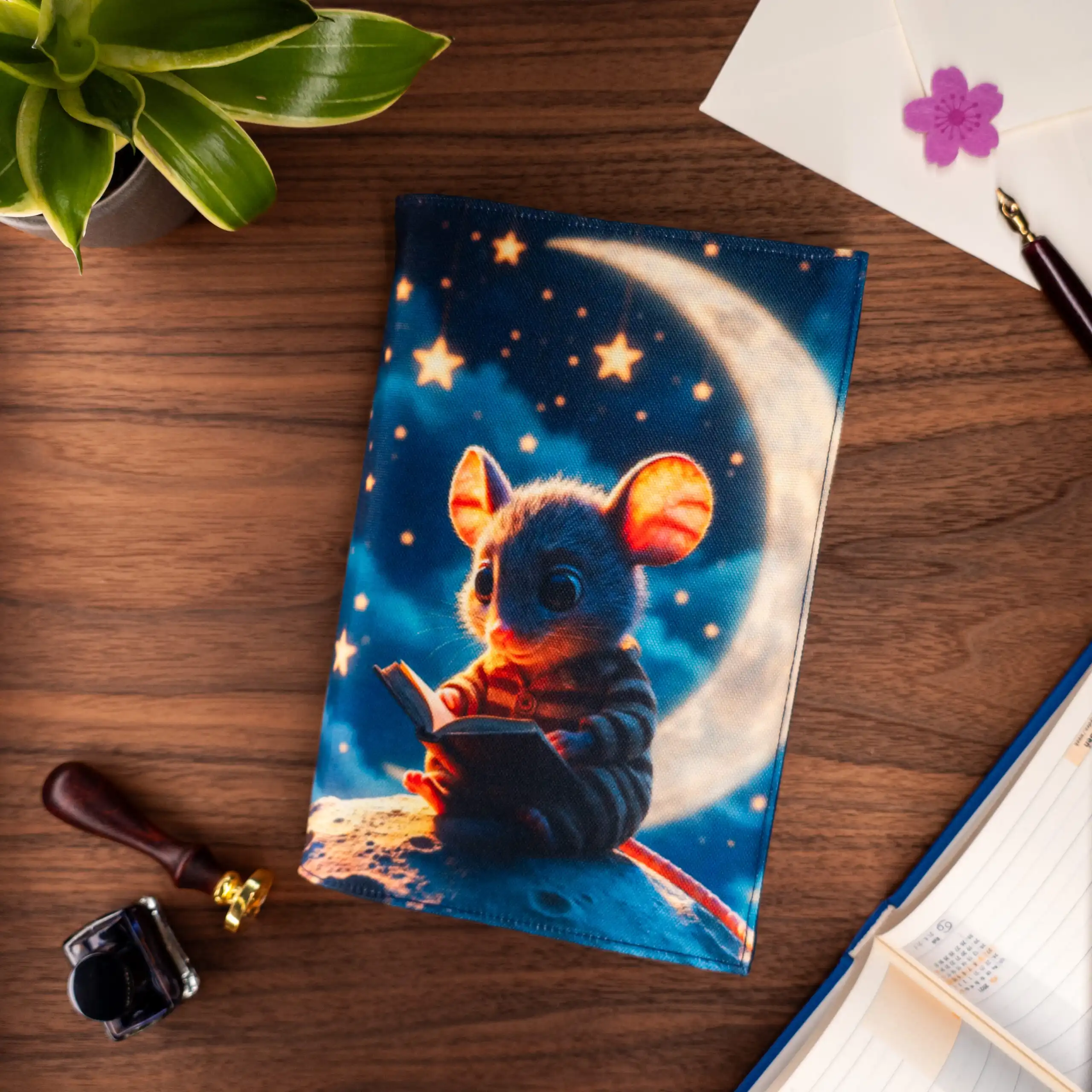 Moonlight Reader | Fabric Book Cover