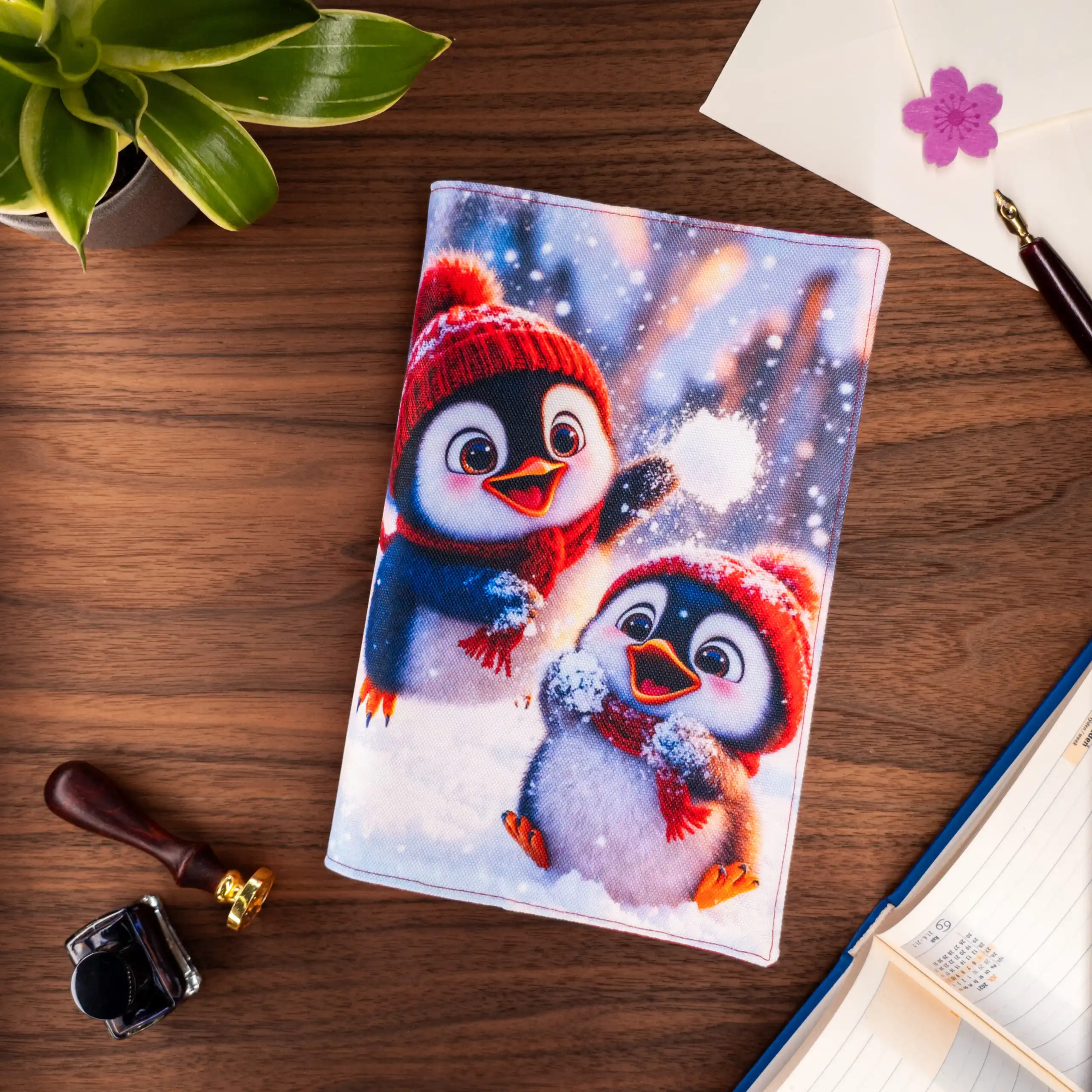 Winter Play | Fabric Book Cover