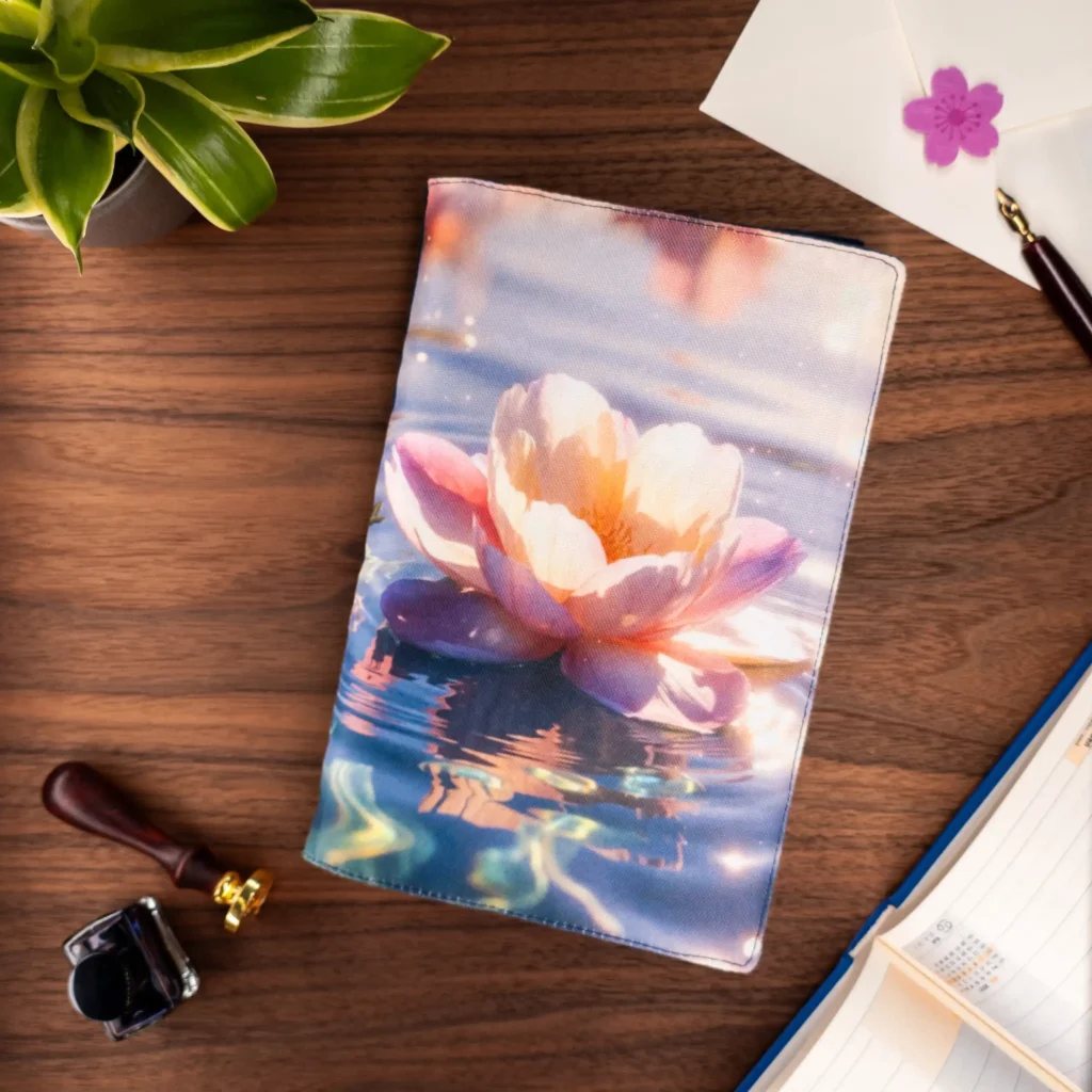 Dreamy Lotus | Fabric Book Cover
